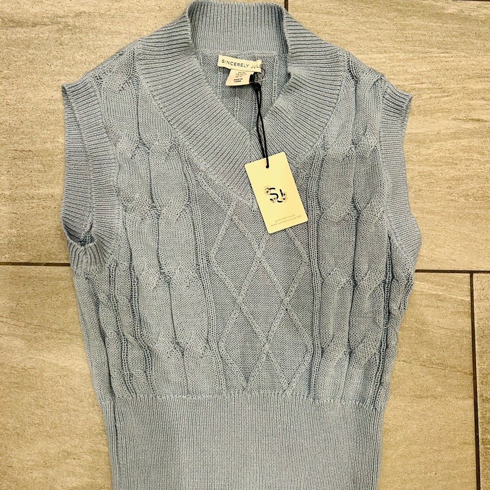 Sincerely Jules light blue Sweater Vest